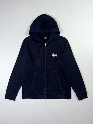 Stüssy Basic Zip Hoodie Black Made in USA (S)