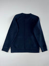 The North Face Waffle Knit Zip-Pocket Sweatshirt – Navy (S)