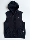 Polo Ralph Lauren Black Sleeveless Zip Hoodie Vest (M)