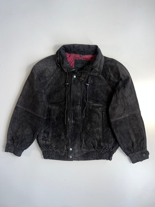 !      Super Premium Original Leather Jacket With Detachable Cap (M/L)