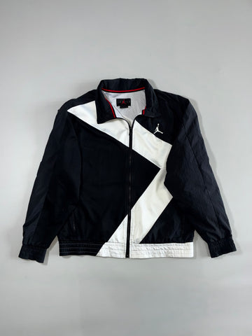 Air Jordan Jumpman Woven Colorblock Track Jacket, Black/White (XL)