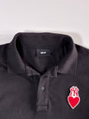MLB NY Yankees Heart Patch Polo – Black (L)