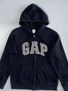 GAP Arch Logo Zip-Up Hoodie Washed Black (M)