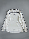 Adidas White Climalite Long-Sleeve Sports Top – Navy 3-Stripes (XL)