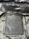 Vintage 90s Black Leather Bomber Jacket with Zip Chest Pockets (XL/2XL)