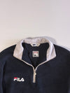 Vintage FILA Navy & Grey Half-Zip Fleece Pullover – 95 (S)