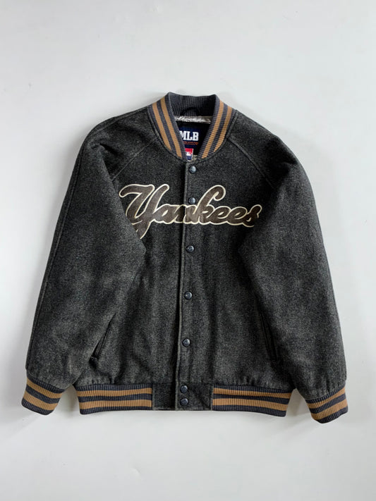 MLB by F&F New York Yankees Charcoal Wool Varsity Jacket(Xl)