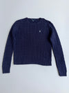Ralph Lauren | Navy Cable Knit Sweater | (S/M)