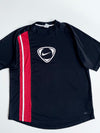 Nike Black Dri-Fit Jersey with Red/White Stripe (2Xl)