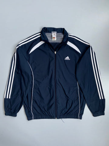 Adidas Climacool 3-Stripes Navy Windbreaker Track Jacket (M)