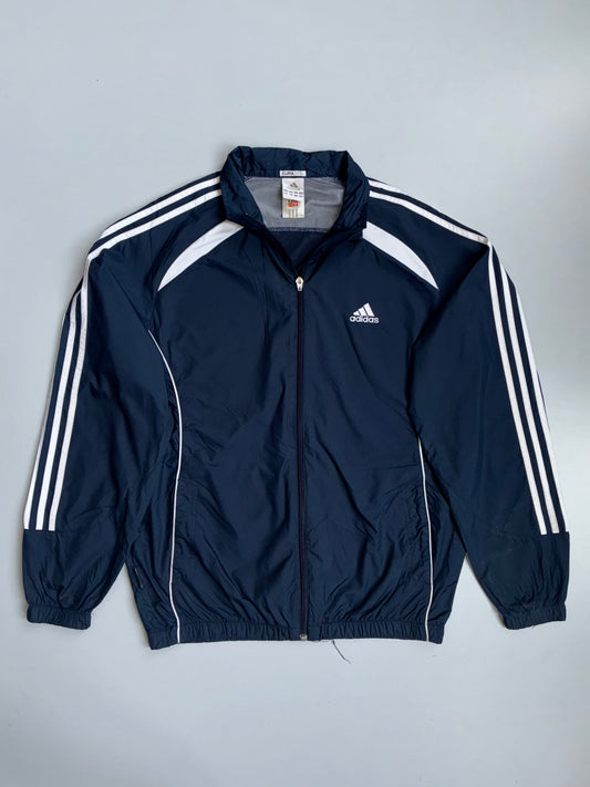 Adidas Climacool 3-Stripes Navy Windbreaker Track Jacket (M)