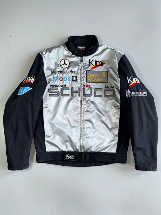 Kimi Räikkönen McLaren Mercedes F1 Silver Racing Jacket (L/XL)