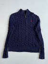 Polo Ralph Lauren Navy Cable Knit Half(XL)