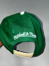 Mitchell & Ness Boston Celtics Green White Snapback (Adjustable)
