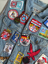 Vintage FC Bayern München Patch Denim Vest Light Wash (XL)