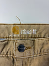 Carhartt Relaxed Fit Double Knee Tan Duck Canvas Work Pants (W:30) (L:38)