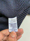 Lacoste Navy Blue Cotton Knit Crewneck Sweater(XL)