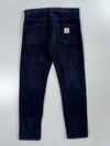 Carhartt WIP Klondike Pant — Navy Corduroy 5-Pocket Straight Fit Pants (W:34 |L:41)