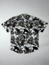 Vintage Freetime Zebra Leopard Print Short Sleeve Shirt Black White Men’s (L)
