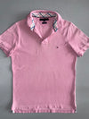 Tommy Hilfiger | Plaid Collar Piqué Polo | Bubblegum Pink (M)