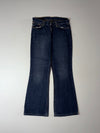 Y2K Levi’s Low Rise Flared Dark Wash Jeans (W:30)(L:38)