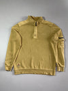 AFS Jeep Half-Zip Sweatshirt – Mustard Washed Utility Pullover (M/L)