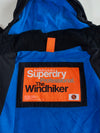 Superdry Windhiker Fleece-Lined Hooded Jacket – Black/Cobalt Blue (M)