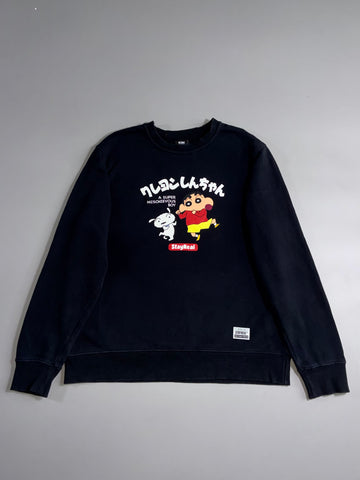 Stay Real x Crayon Shin-chan Graphic Sweatshirt (L)
