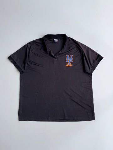 MLB New York Mets Official Polo Shirt Black (2Xl)