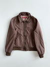 Guess Jeans Brown Harrington Bomber Jacket with Plaid Lining (S)
