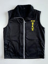 Black Zip-Up Embroidered Vest (M)