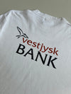 Vintage Hummel White Vestjysk Bank Graphic Tee (L)