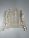 Polo Ralph Lauren Cream Cable-Knit Crewneck Sweater (M/L)