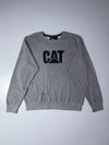 CAT Caterpillar Logo Crewneck Sweatshirt –Grey Heather (L)