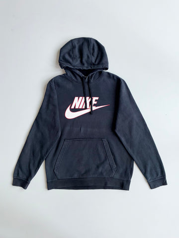 Nike Big Logo Swoosh Pullover Hoodie – Black (S)