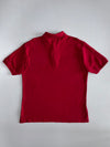 Bean Pole Vintage Short Sleeve Pique Polo — Crimson Red (L/XL)