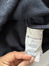 Champion Black Fleece Quarter-Zip Hoodie with Script Logo (2XL)