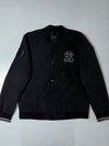 MLB New York Yankees Snap-Button Varsity Bomber Jacket – Black (L)