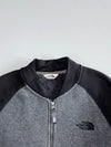 The North Face Grey/Black Fleece Bomber Jacket (S)
