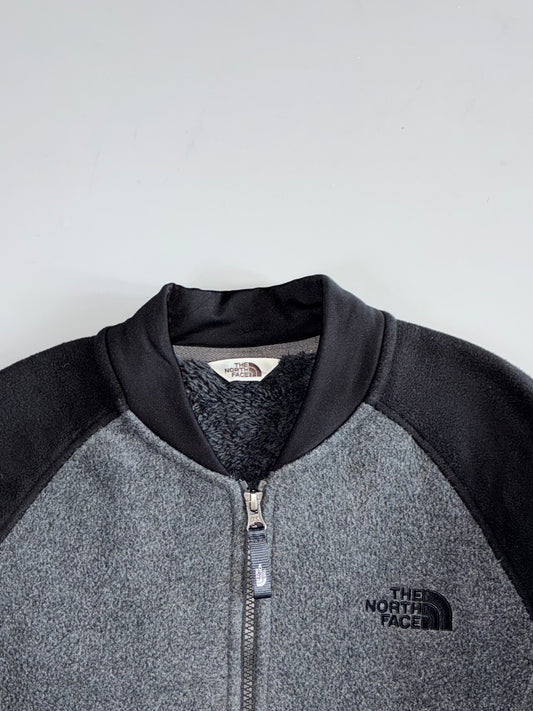 The North Face Grey/Black Fleece Bomber Jacket (S)