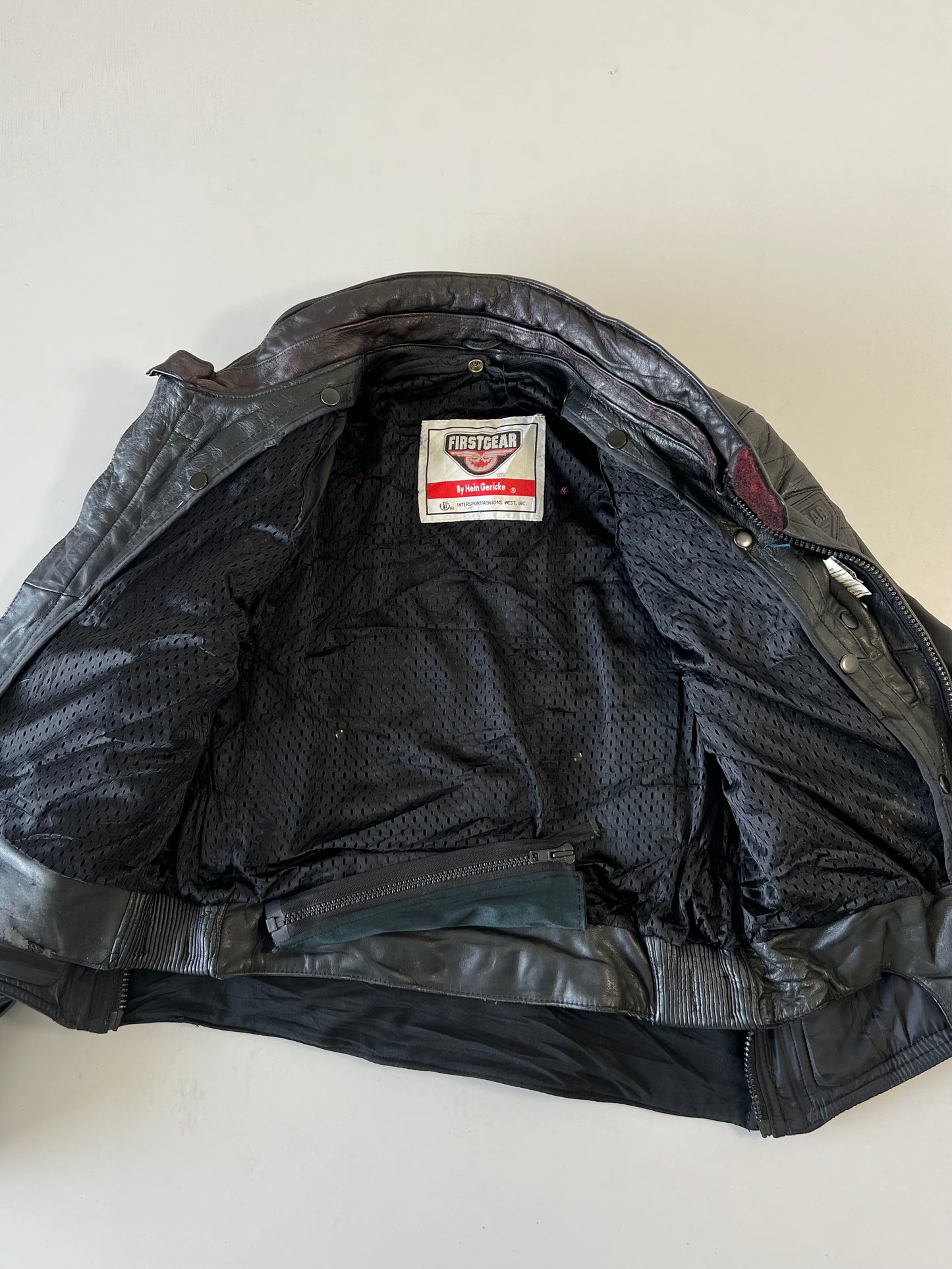 ZFirst Gear By Hein Gericle Original Pure Heavy Original Leather Riding Jacket (Ultra Rare) Padded (M)