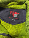 Goral Colorblock Knit Fleece Zip Jacket – Green & Mustard (XL)