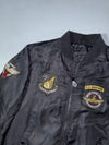 Vintage Military Patch Bomber Jacket “U.S. Airborne” – Black, One (M/L)
