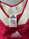 Adidas Vintage 3-Stripes Long Sleeve Football Jersey — Red/White (2XL)
