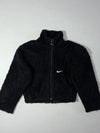 Vintage Nike Black Cropped Sherpa Zip-Up Jacket Women’s (S)
