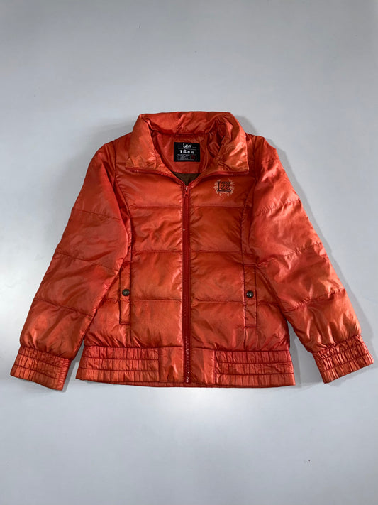 Lee 1889 Orange Zip Puffer Jacket Women’s (S)