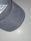 Quiksilver Chambray Blue Distressed Brim Cap – Embroidered Wave Logo (Adjustable)