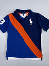 Polo Ralph Lauren Big Pony Diagonal Stripe Polo | Navy & Orange (XS/S)