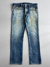 Levi’s Distressed Bleach-Splash Jeans (W:34) (L:40.5)
