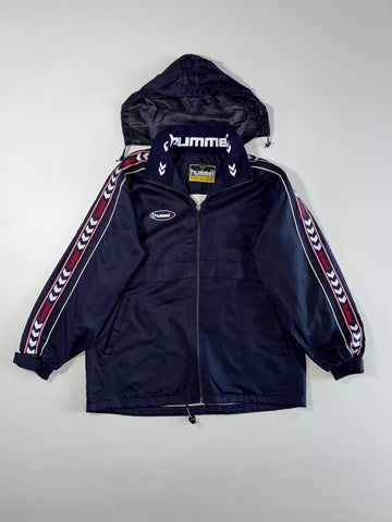Hummel Vintage Taped Windbreaker Jacket (Detachable Cap) – Navy Blue(L/XL)